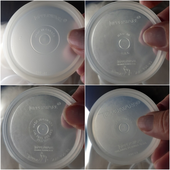 Vtg {4} Tupperware Tumbler Seal Lids 296 *Set of 4* *4 Pack* - Picture 8 of 16